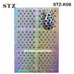 Винилови Стикери, Шаблони за Многократна Употреба за Нокти STZK06